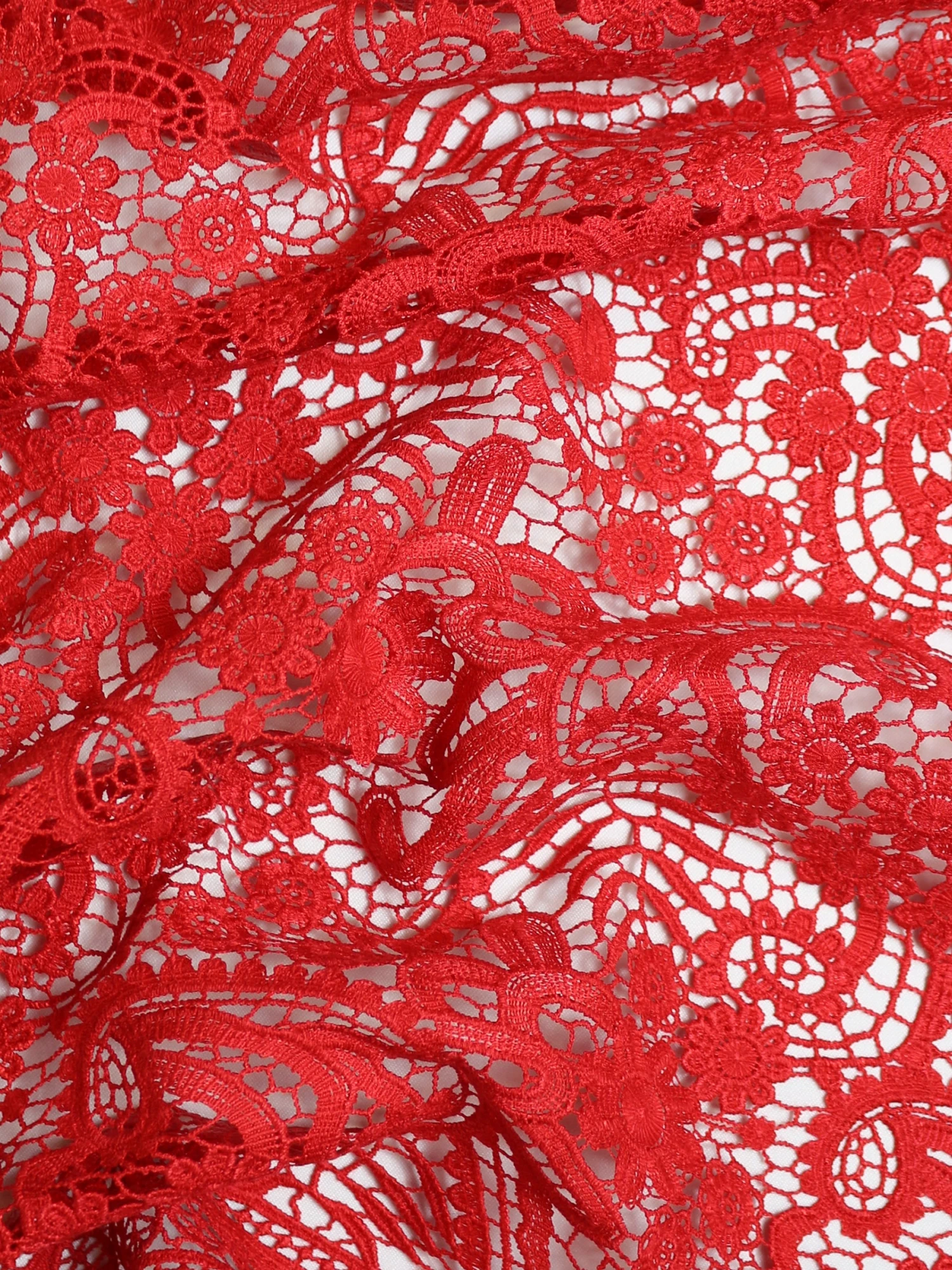 Red Guipure Lace - Finola 8 Red Guipure Lace - Finola - Image 6