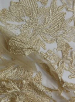Champagne Embroidered Lace - Fontaine -Elegance in Lace FontaineChampagne