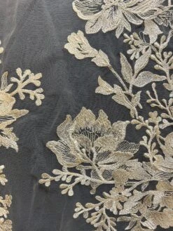 Champagne Embroidered Lace - Fontaine -Elegance in Lace Fontainechampagne 1