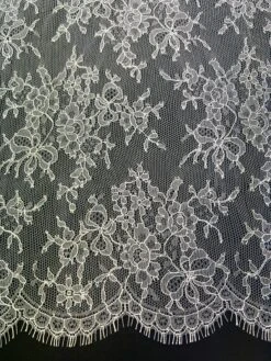 White Chantilly Lace - Francesca -Elegance in Lace Francescawhite