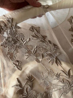 Pewter Grey Embroidery Lace - Garbo -Elegance in Lace Garbopewter d5d9d2d6 ddb0 445f a2cf 1a95dec1ed47