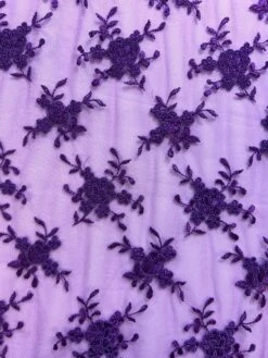 Purple Corded Lace - Geraldine 15 Purple Corded Lace - Geraldine -Elegance in Lace GeraldinePurple 1