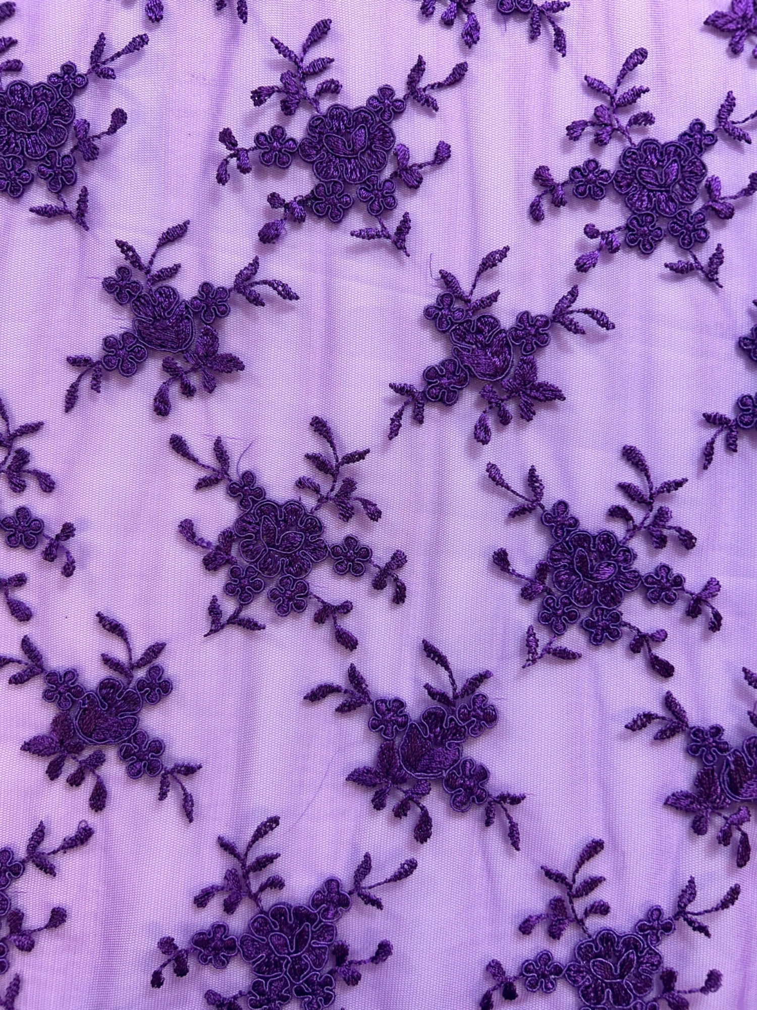 Purple Corded Lace - Geraldine 9 Purple Corded Lace - Geraldine - Image 7