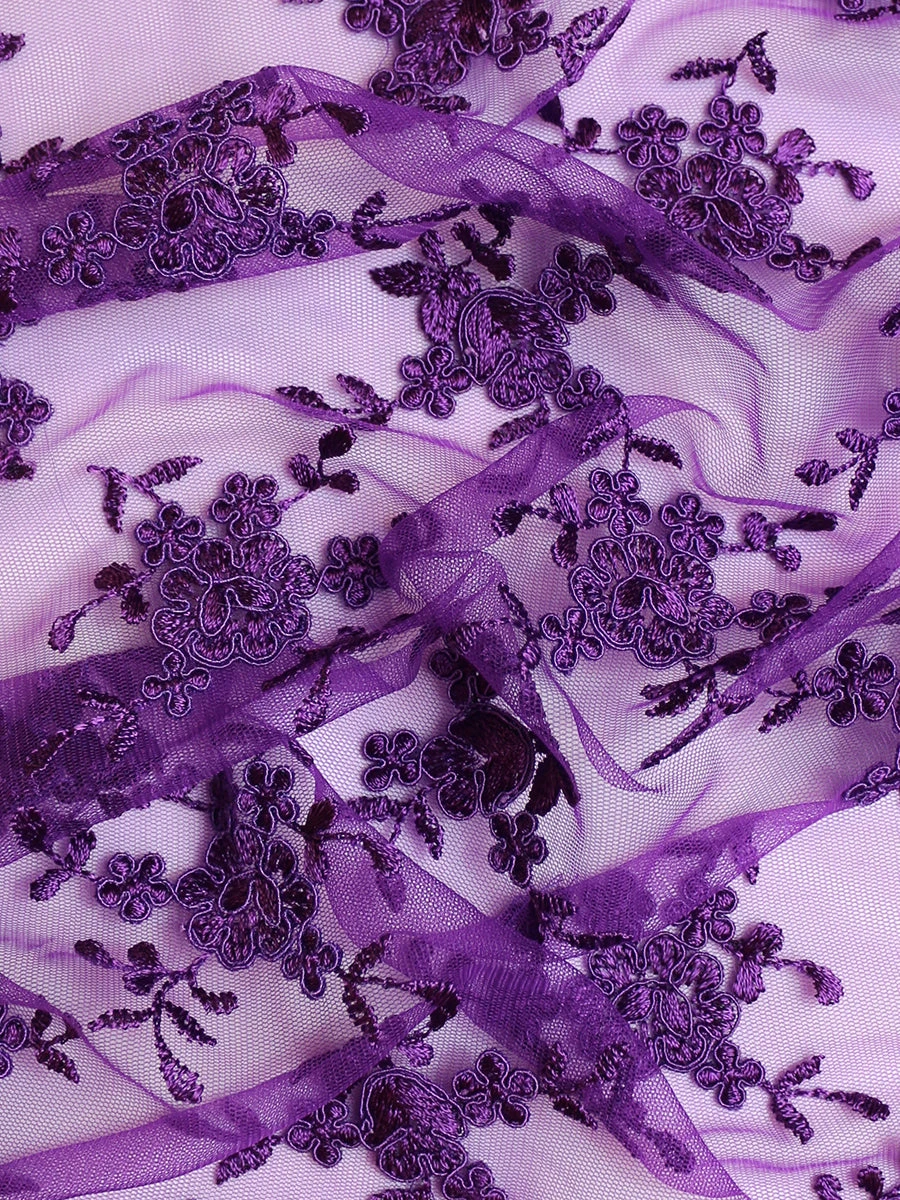 Purple Corded Lace - Geraldine 8 Purple Corded Lace - Geraldine - Image 6