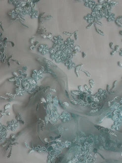 Sky Blue Corded Lace - Geraldine -Elegance in Lace GeraldineSky