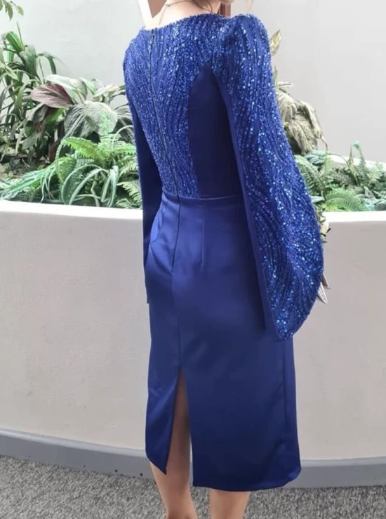 Blue Beaded & Sequinned Lace - Gillian 10 Blue Beaded & Sequinned Lace - Gillian - Image 8