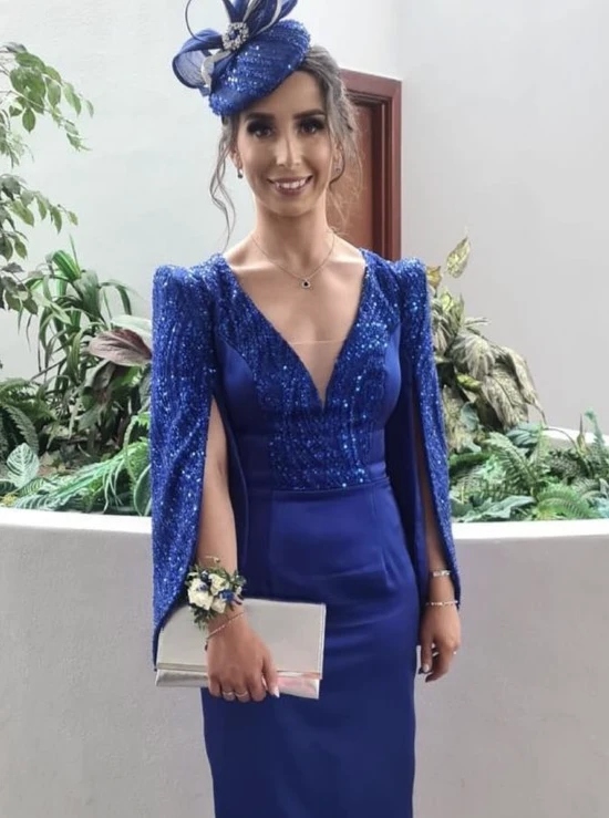 Blue Beaded & Sequinned Lace - Gillian 12 Blue Beaded & Sequinned Lace - Gillian - Image 10