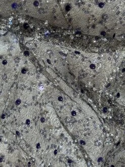 Purple & Gold Beaded Lace - Ayla -Elegance in Lace GoldandPurpleLace Ayla closeup