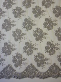 Grey Corded Lace - Jaylin -Elegance in Lace GreyCordedLace Jaylin