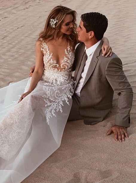 Ivory Beaded Bridal Lace - Giralda 7 Ivory Beaded Bridal Lace - Giralda - Image 5