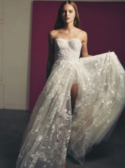 Ivory Beaded Lace - Bardot -Elegance in Lace H5505 D5