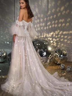 Ivory Beaded Embroidered Lace - Genka 14 Ivory Beaded Embroidered Lace - Genka -Elegance in Lace H5548 D2