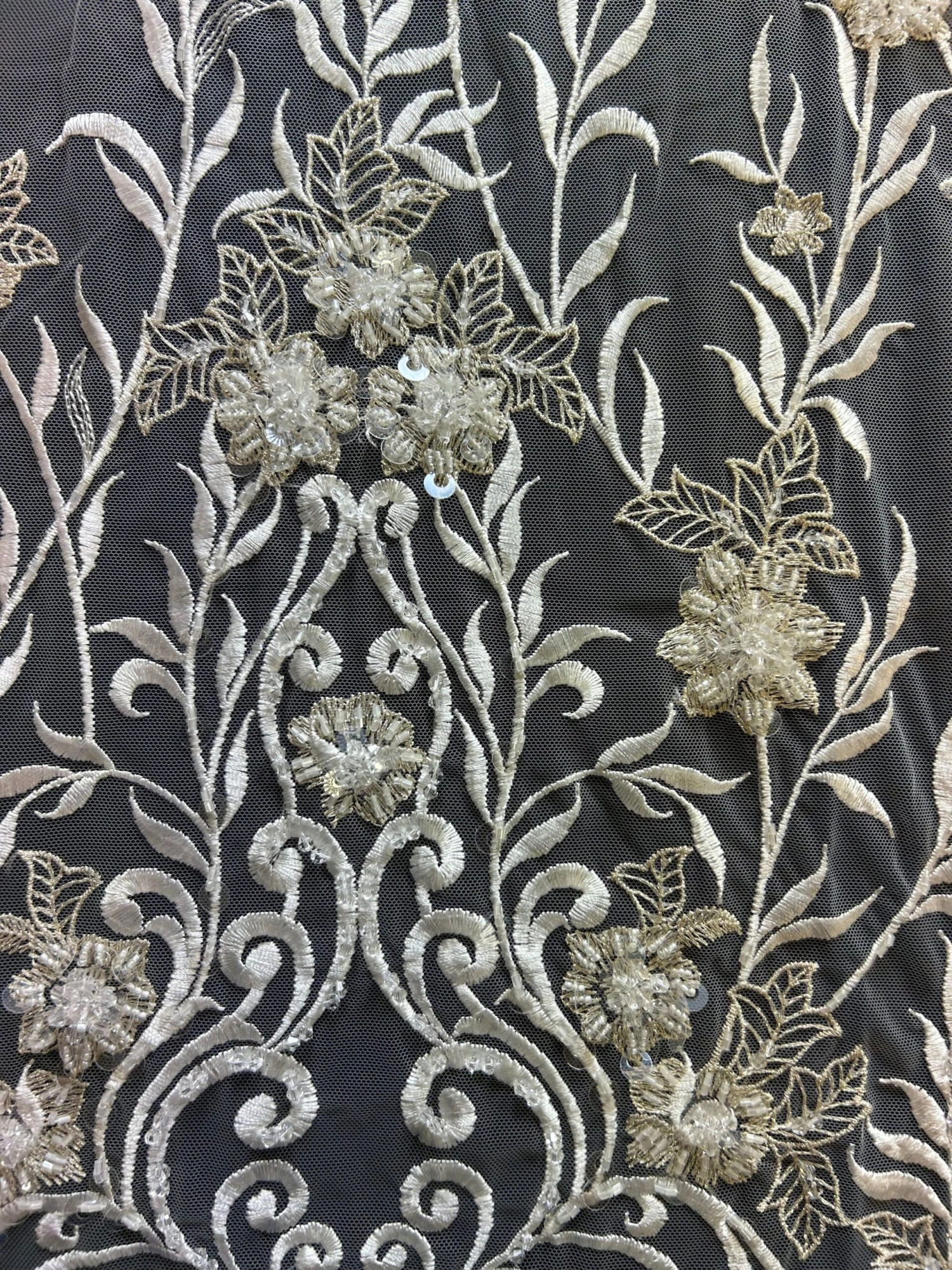 Ivory Embroidered Lace - Heart 8 Ivory Embroidered Lace - Heart - Image 6