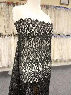 Black Beaded Guipure Lace - Vaeda -Elegance in Lace IMG 2623 edited