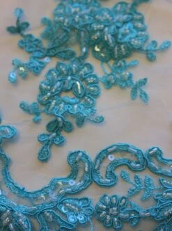 Turquoise Beaded Lace - Sophia
