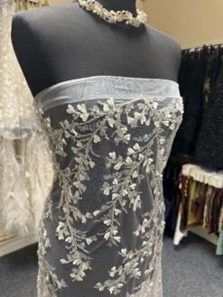 Ivory Beaded Lace - Amaris -Elegance in Lace Ivory3DLace Amaris