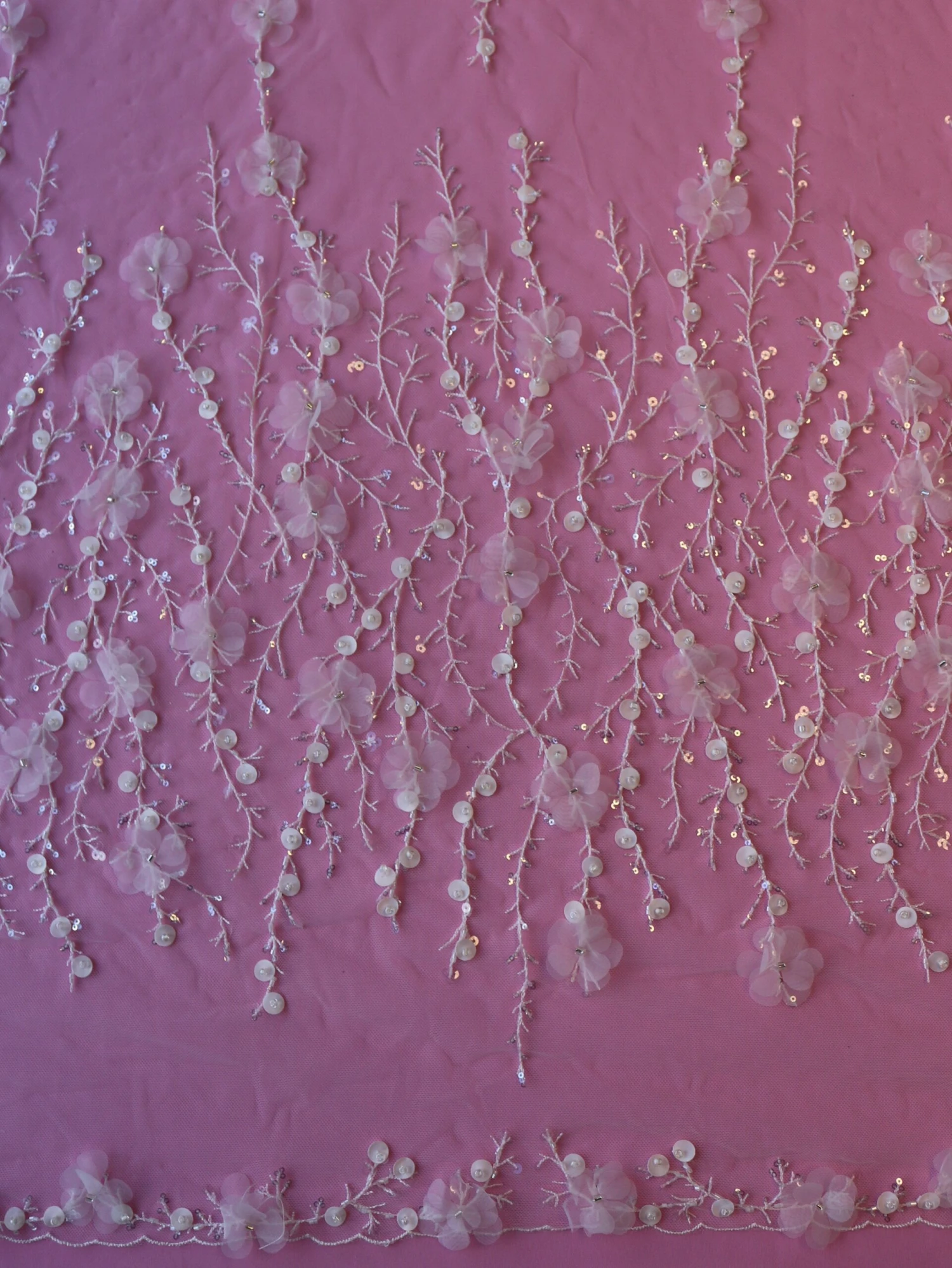 Ivory 3D Floral Lace - Lamar 6 Ivory 3D Floral Lace - Lamar - Image 4