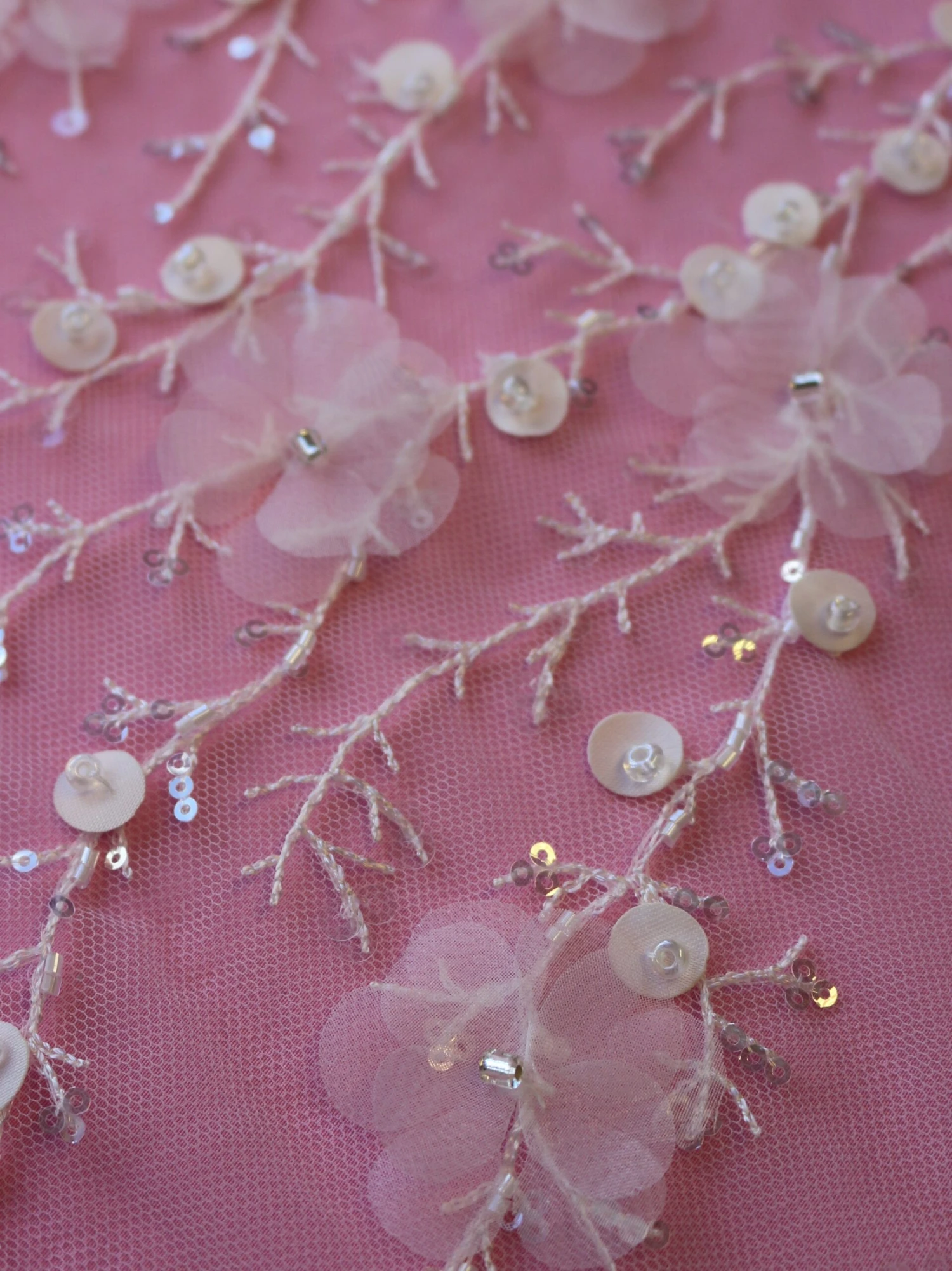 Ivory 3D Floral Lace - Lamar 10 Ivory 3D Floral Lace - Lamar - Image 8