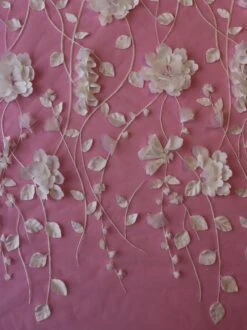 Ivory 3D Floral Lace - Loveleen -Elegance in Lace Ivory3DLace Loveleen