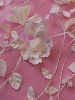 Ivory 3D Floral Lace - Loveleen -Elegance in Lace Ivory3DLace Loveleen Closeup