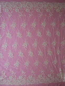 Ivory Beaded Lace - Melinda -Elegance in Lace IvoryBeadedEmbroideryLace Melinda FullWidth