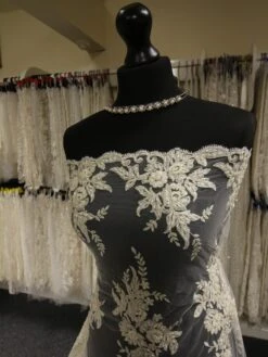 Ivory Beaded Lace - Nicole -Elegance in Lace IvoryBeadedLace Nicole eaf603c6 e743 42c8 958f 7cbe16a1254b