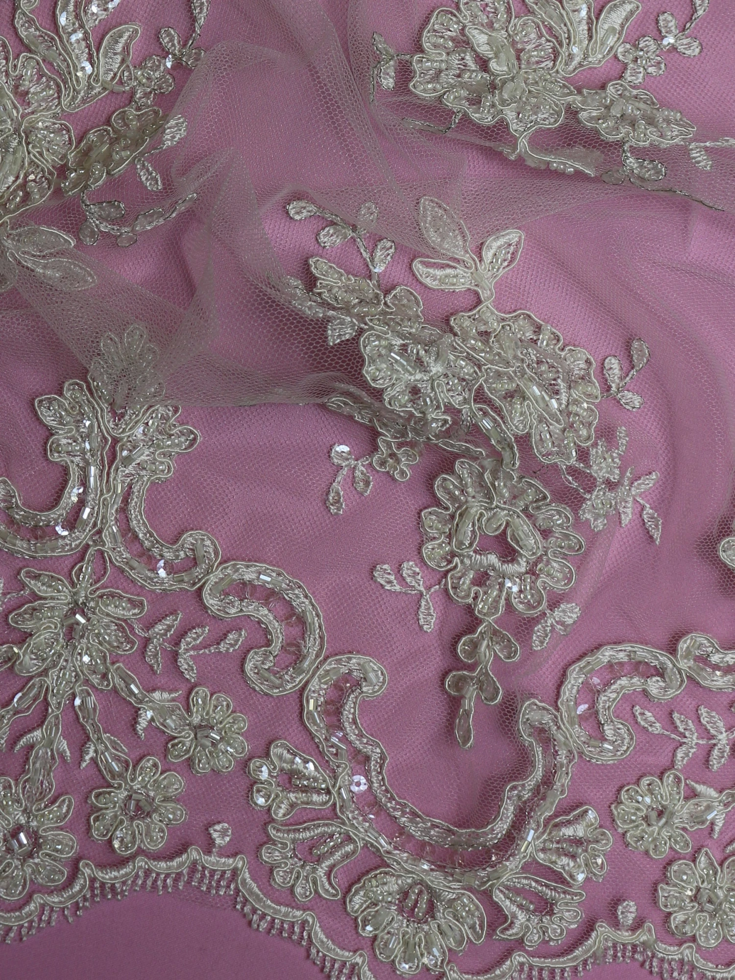 Ivory Beaded Lace - Sophia 10 Ivory Beaded Lace - Sophia - Image 8