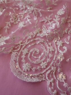 Ivory Beaded Lace - Veronica -Elegance in Lace IvoryBeadedLace Veronica closeUp