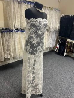 Ivory Beaded And Corded Lace - Carmel -Elegance in Lace IvoryBridalLace Carmel