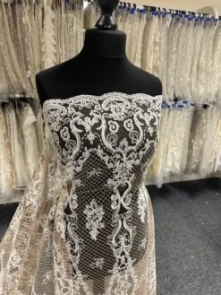 Ivory Embroidered Lace - Caroline -Elegance in Lace IvoryBridalLace Caroline