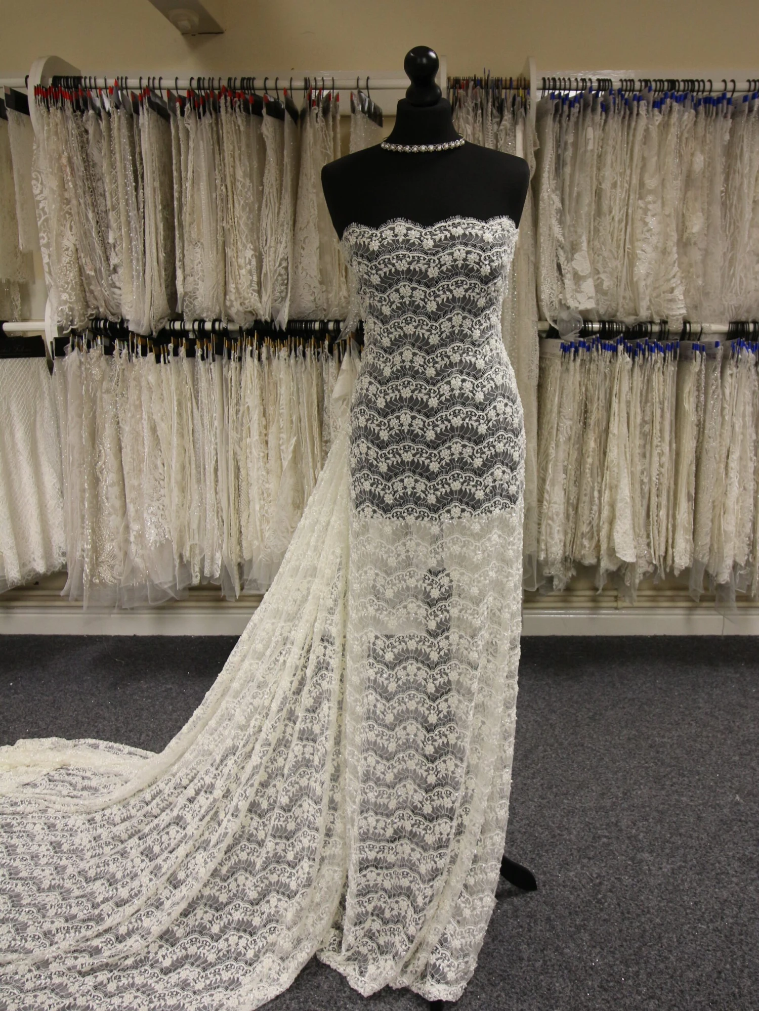 Ivory Beaded Lace - Celine 3 Ivory Beaded Lace - Celine