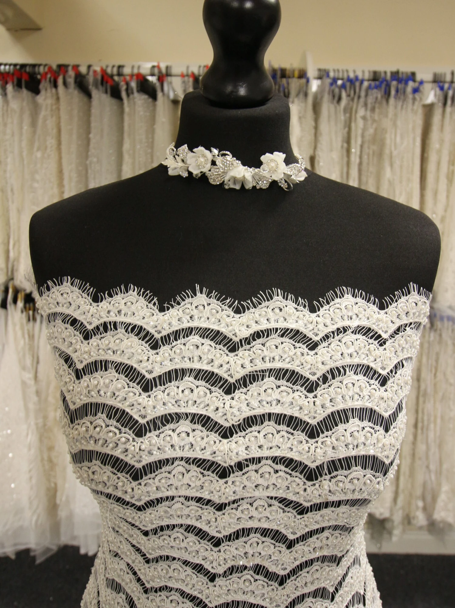 Ivory Beaded Lace - Demi 9 Ivory Beaded Lace - Demi - Image 7