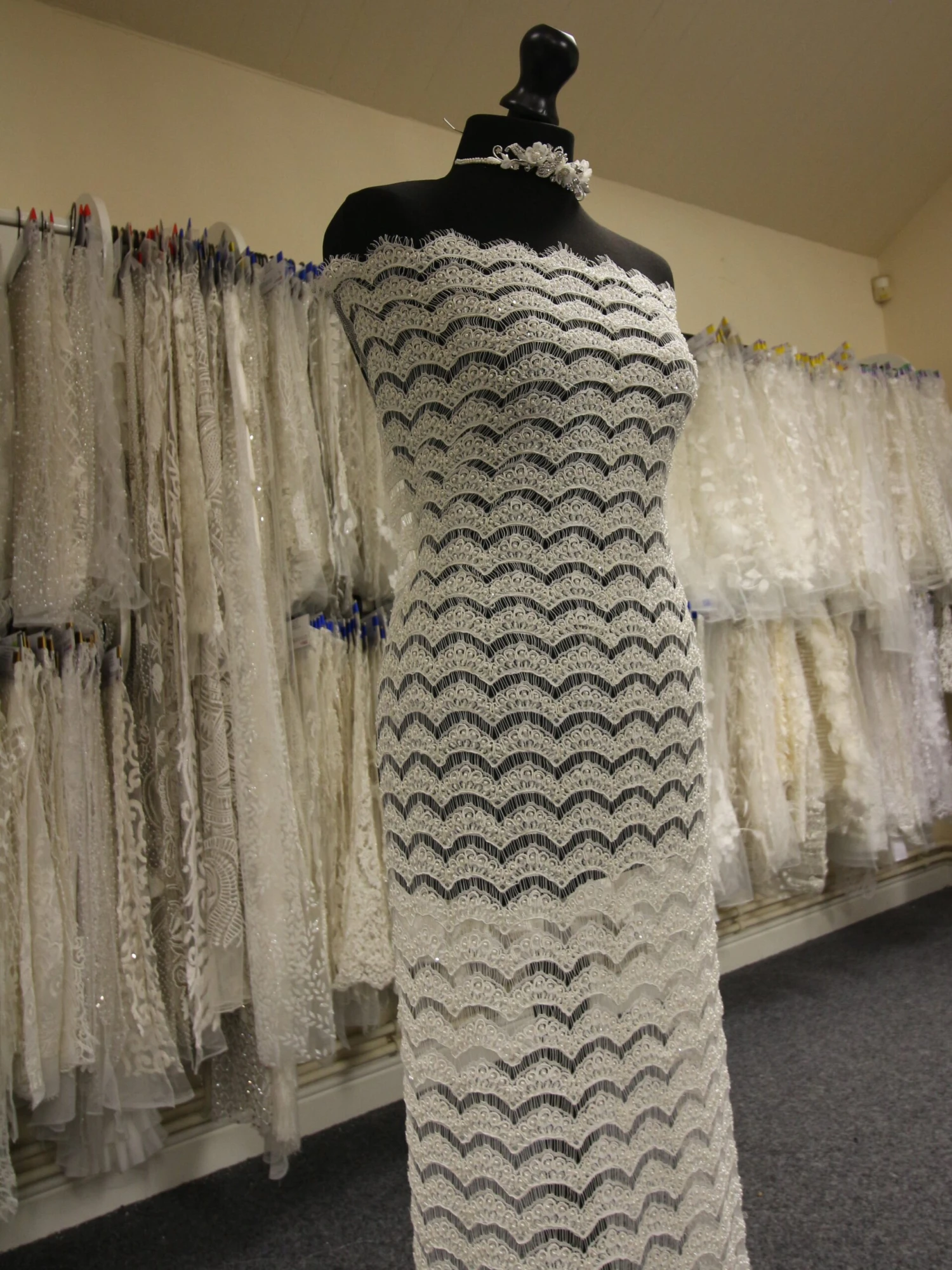 Ivory Beaded Lace - Demi 8 Ivory Beaded Lace - Demi - Image 6