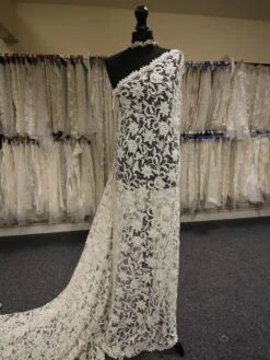 Ivory Beaded And Corded Lace - Elaine
