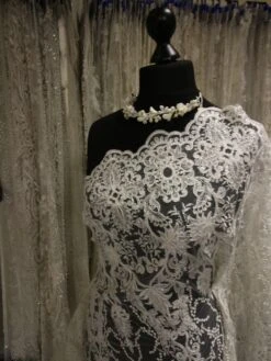 Ivory Sequinned Embroidered Lace - Fifi 18 Ivory Sequinned Embroidered Lace - Fifi -Elegance in Lace IvoryBridalLace Fifi