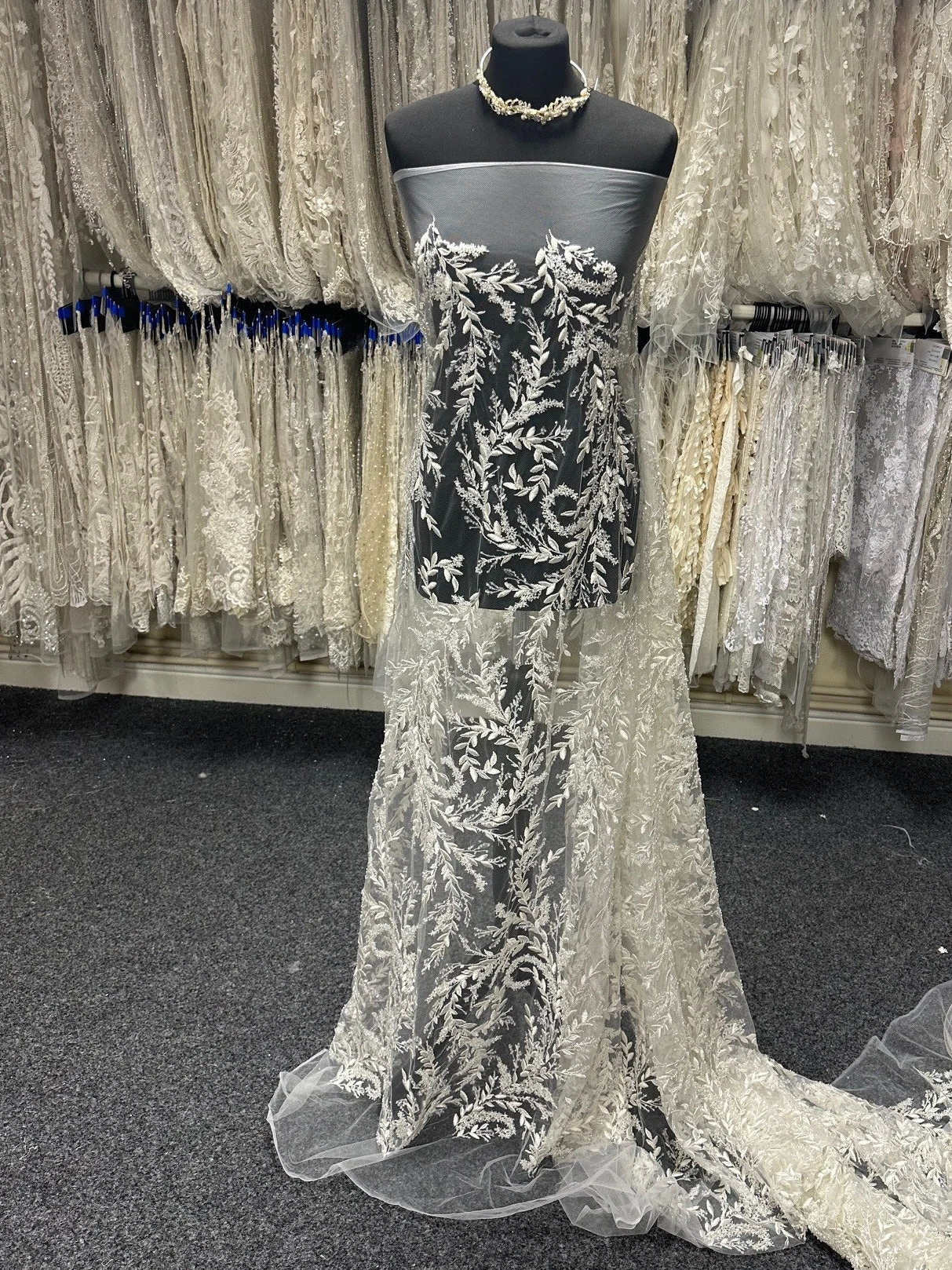 Ivory Beaded Bridal Lace - Giralda 3 Ivory Beaded Bridal Lace - Giralda