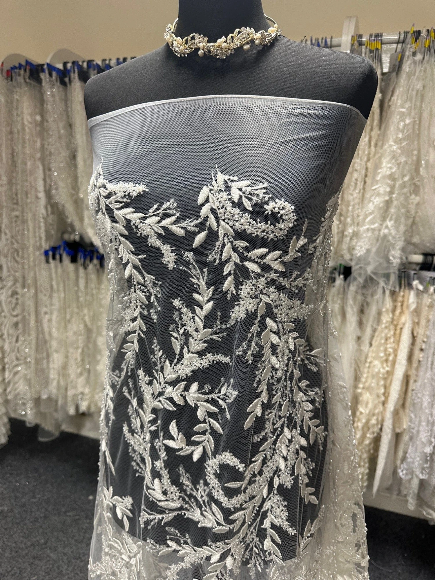 Ivory Beaded Bridal Lace - Giralda 13 Ivory Beaded Bridal Lace - Giralda - Image 11