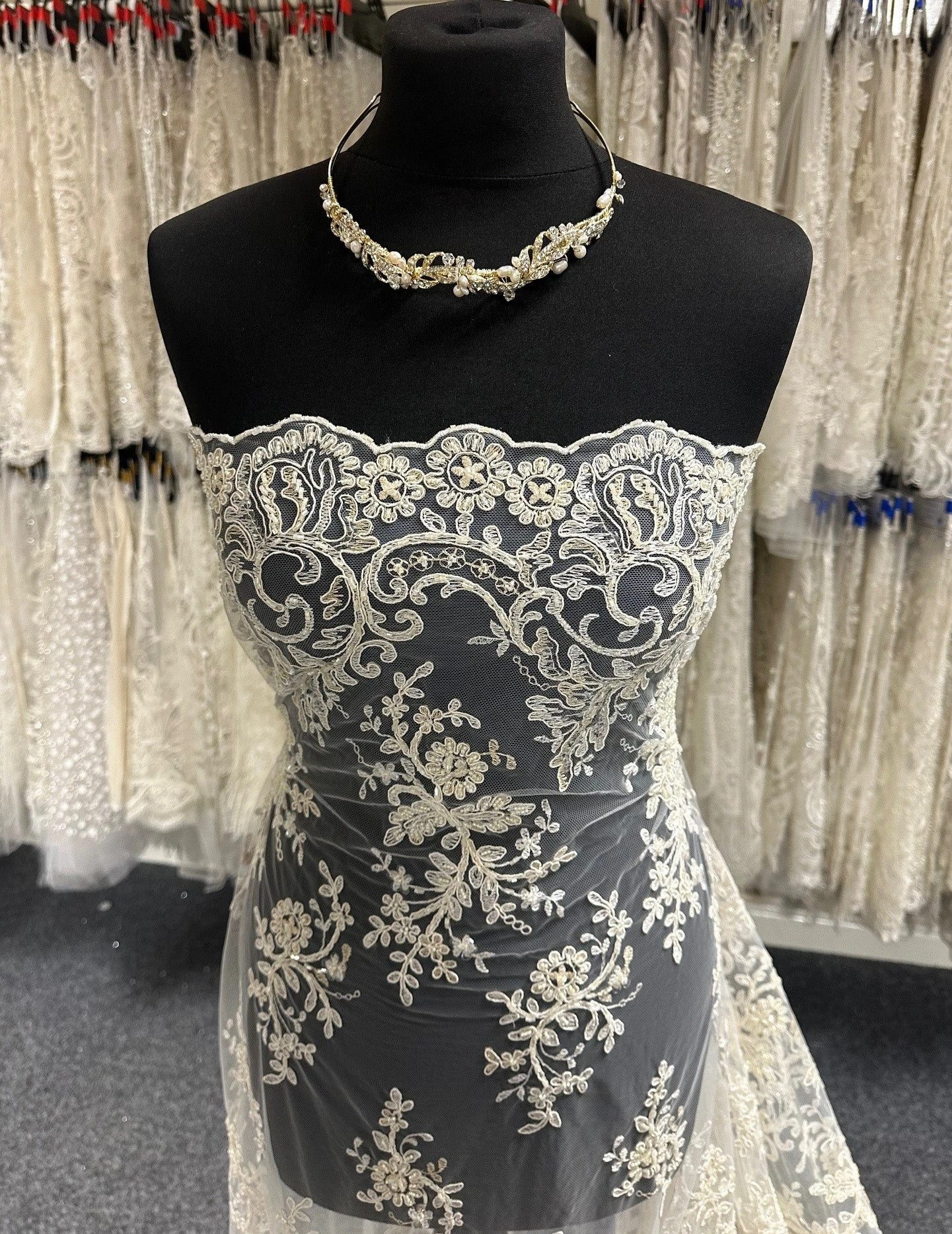 Ivory Beaded Lace - Jessica 6 Ivory Beaded Lace - Jessica - Image 4