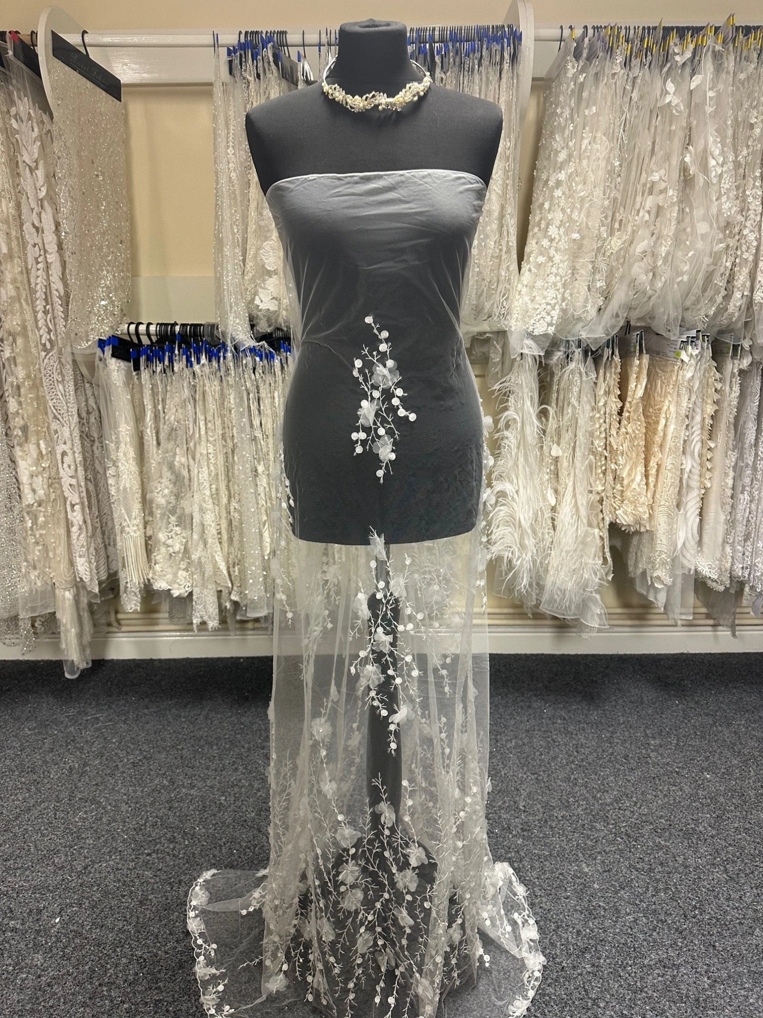 Ivory 3D Floral Lace - Lamar 3 Ivory 3D Floral Lace - Lamar