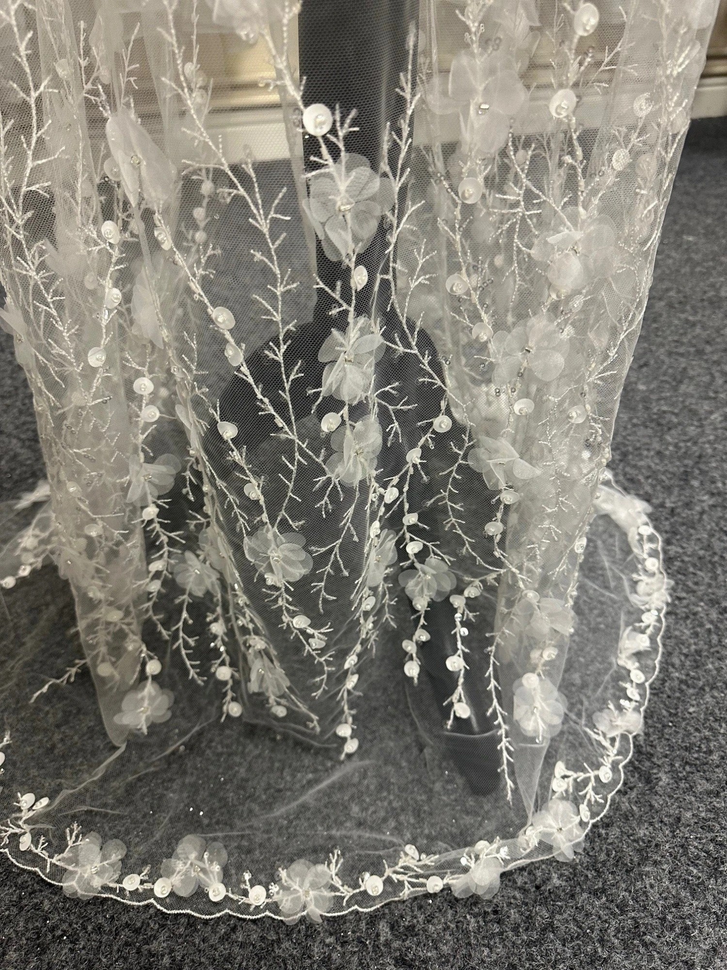 Ivory 3D Floral Lace - Lamar 9 Ivory 3D Floral Lace - Lamar - Image 7