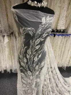 Ivory Beaded Embroidery Lace - Leonella -Elegance in Lace IvoryBridalLace Lionella ac581251 03a1 4cc1 b396 98045e8f89d3