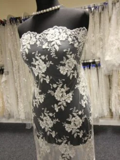 Ivory Beaded Lace - Monica -Elegance in Lace IvoryBridalLace Monica