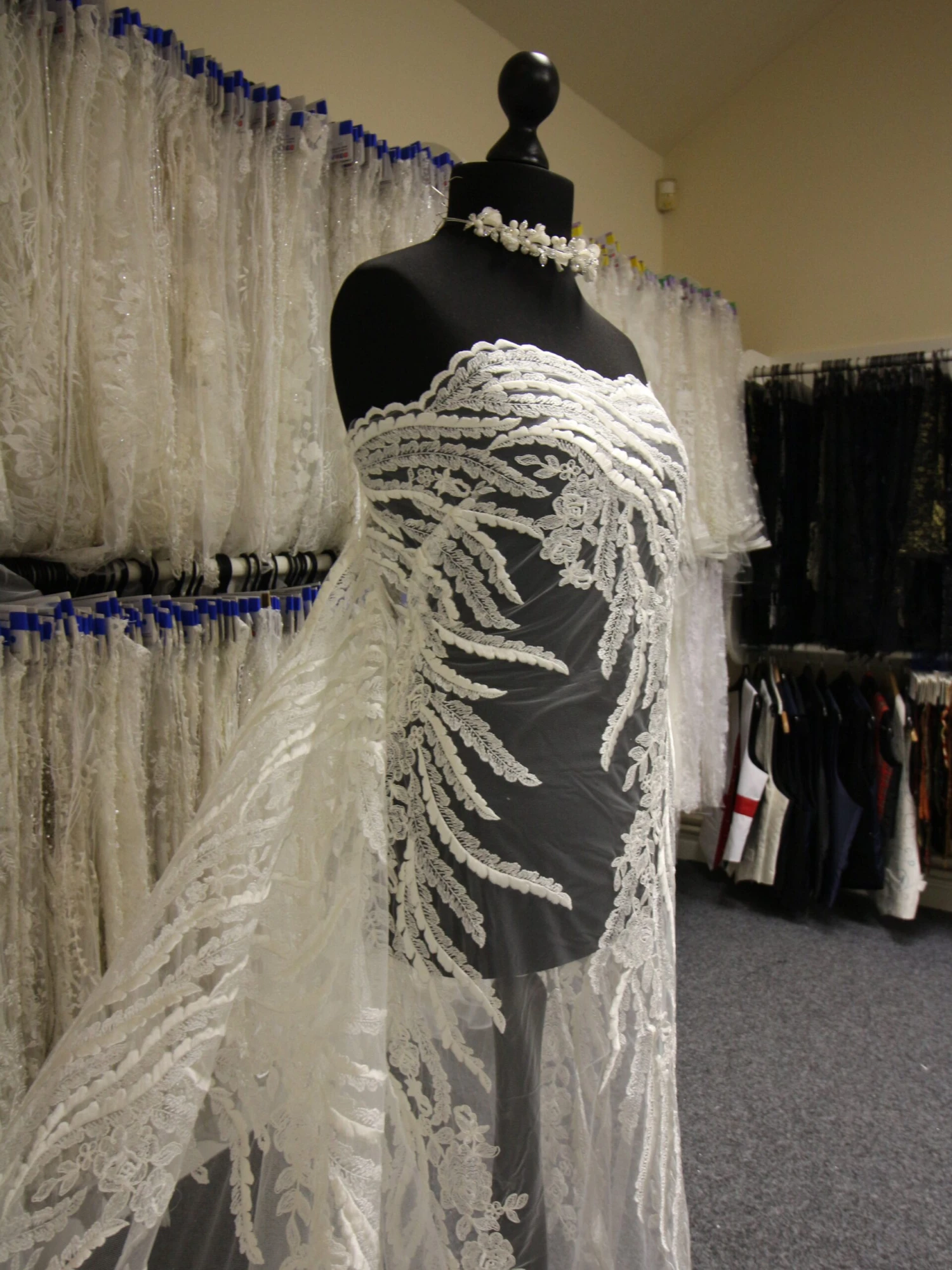 Ivory Embroidered Lace - Willow 12 Ivory Embroidered Lace - Willow - Image 10