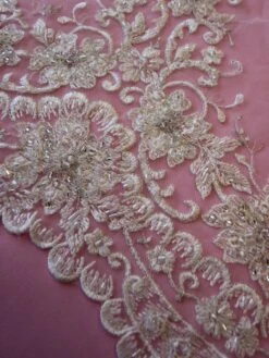 Ivory Beaded Lace - Clementine -Elegance in Lace IvoryBridalLacewithbeadedembroidery Clementine closeup