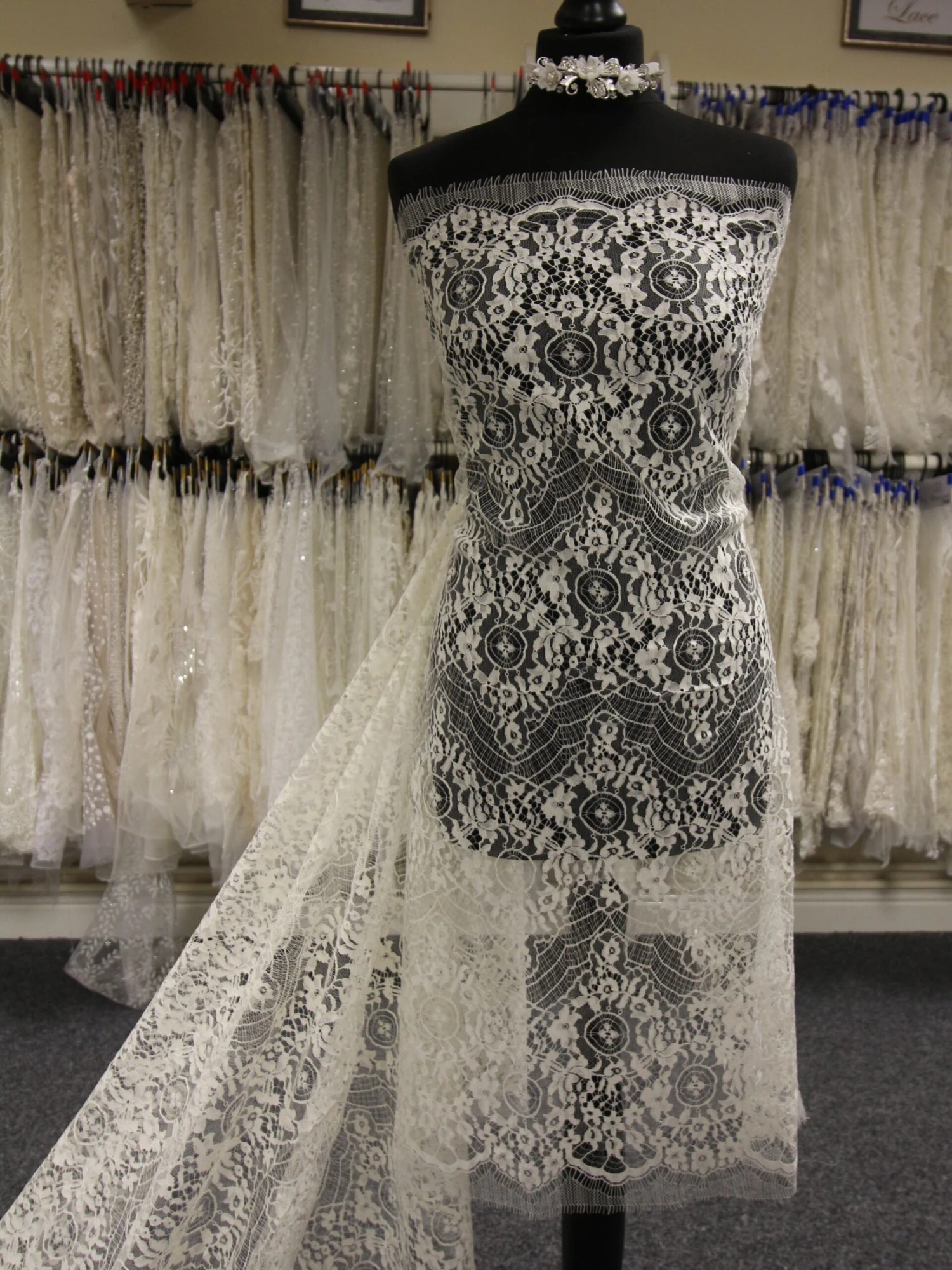 Ivory Chantilly Lace - Magda 7 Ivory Chantilly Lace - Magda - Image 5