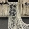 Ivory Corded And Beaded Lace – Rochelle -Elegance in Lace IvoryCordedLace Rochelle