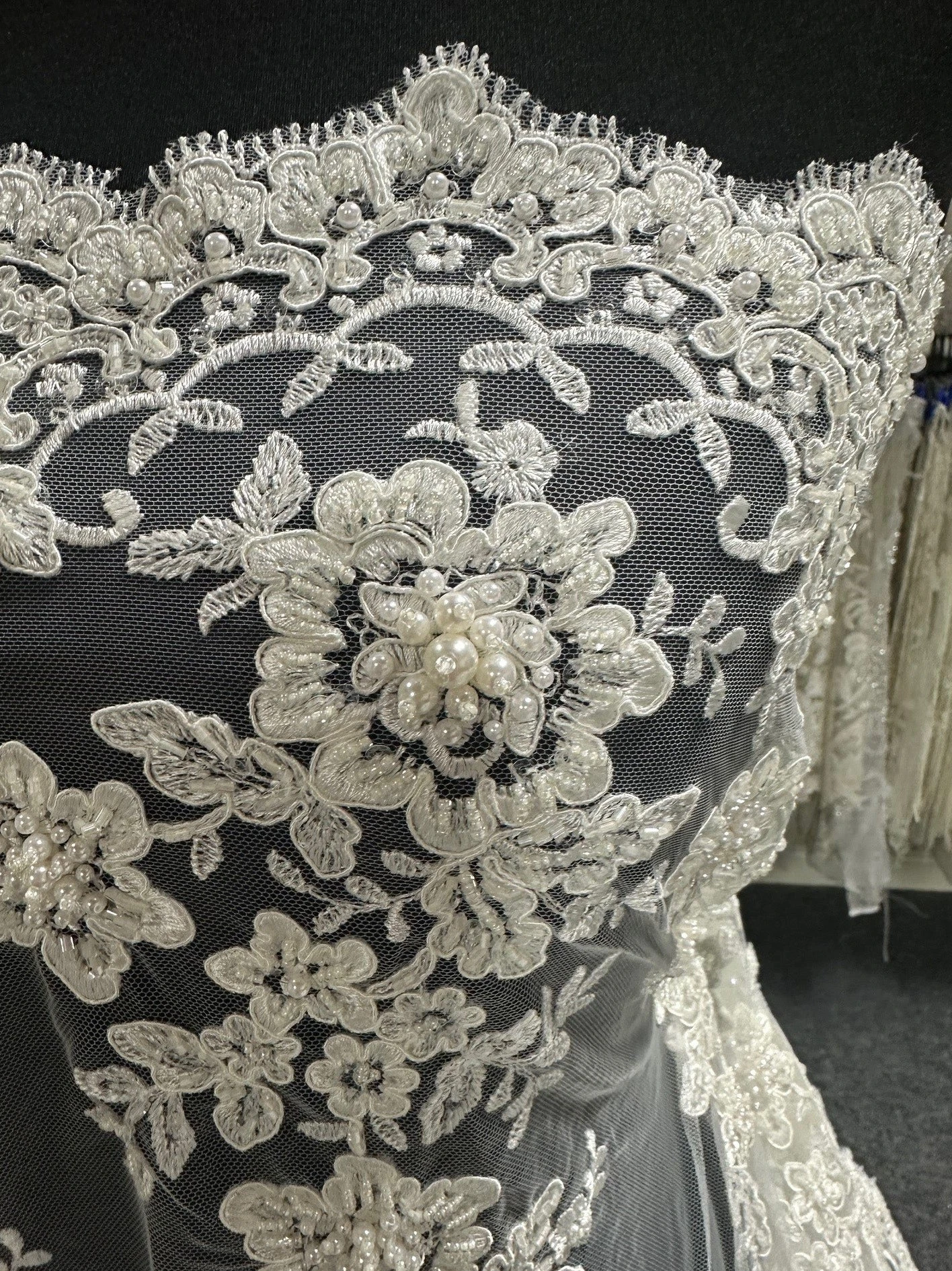 Ivory Beaded Lace - Daisy 11 Ivory Beaded Lace - Daisy - Image 9