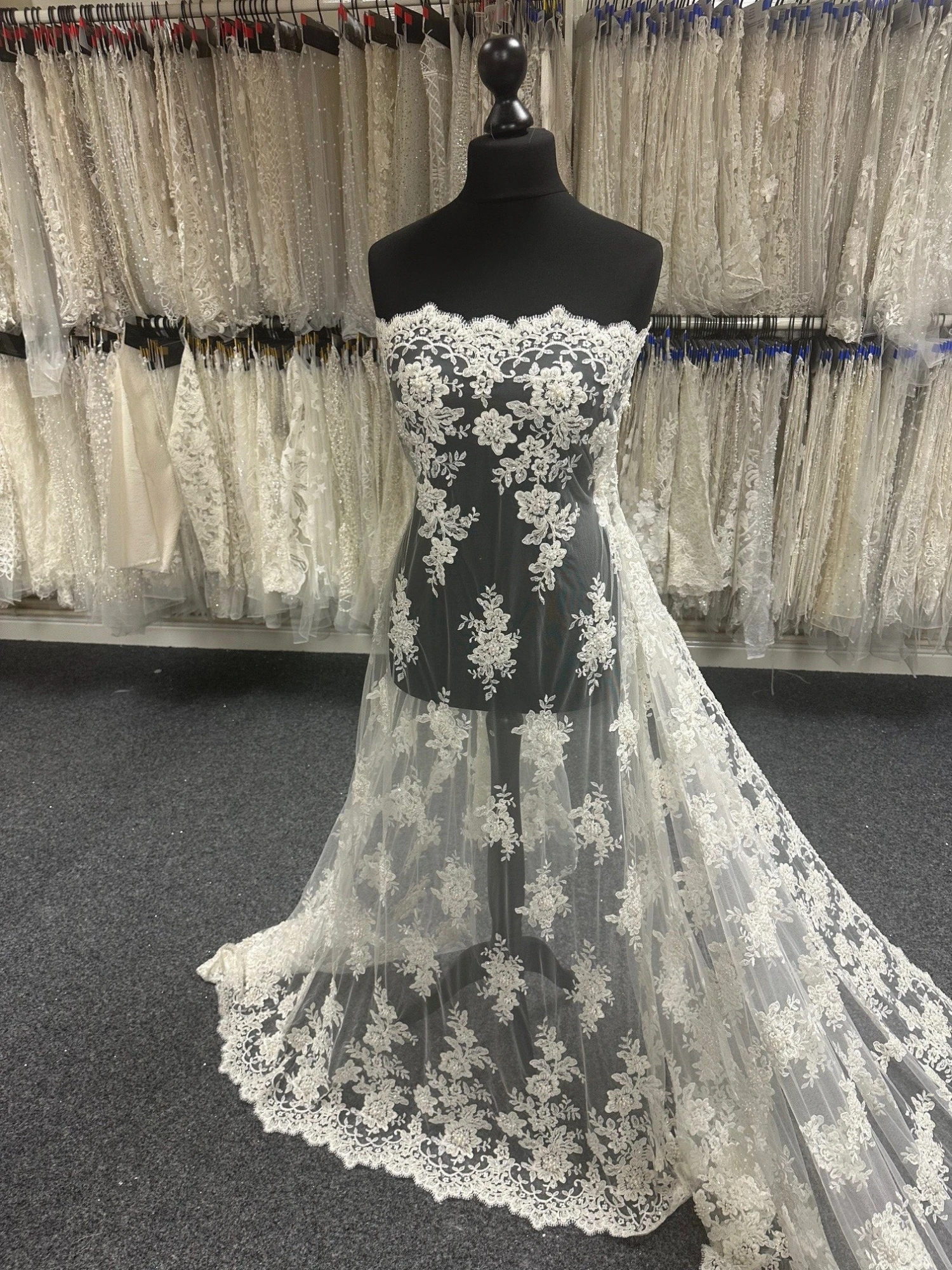 Ivory Beaded Lace - Daisy 3 Ivory Beaded Lace - Daisy