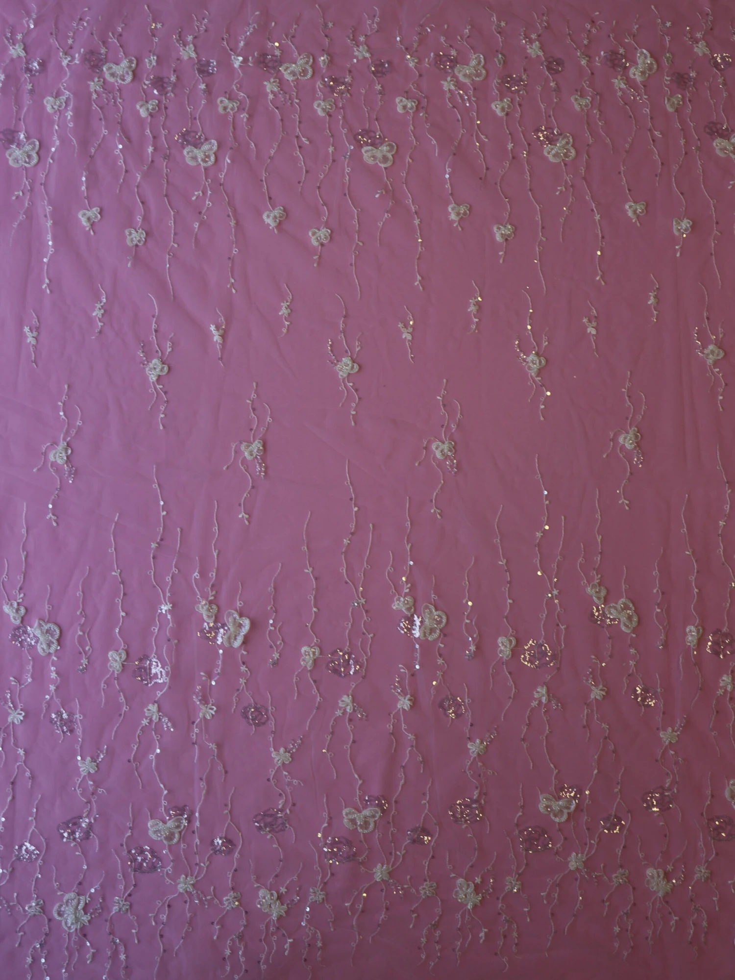 Ivory Beaded Embroidered Lace - Genka 8 Ivory Beaded Embroidered Lace - Genka - Image 6