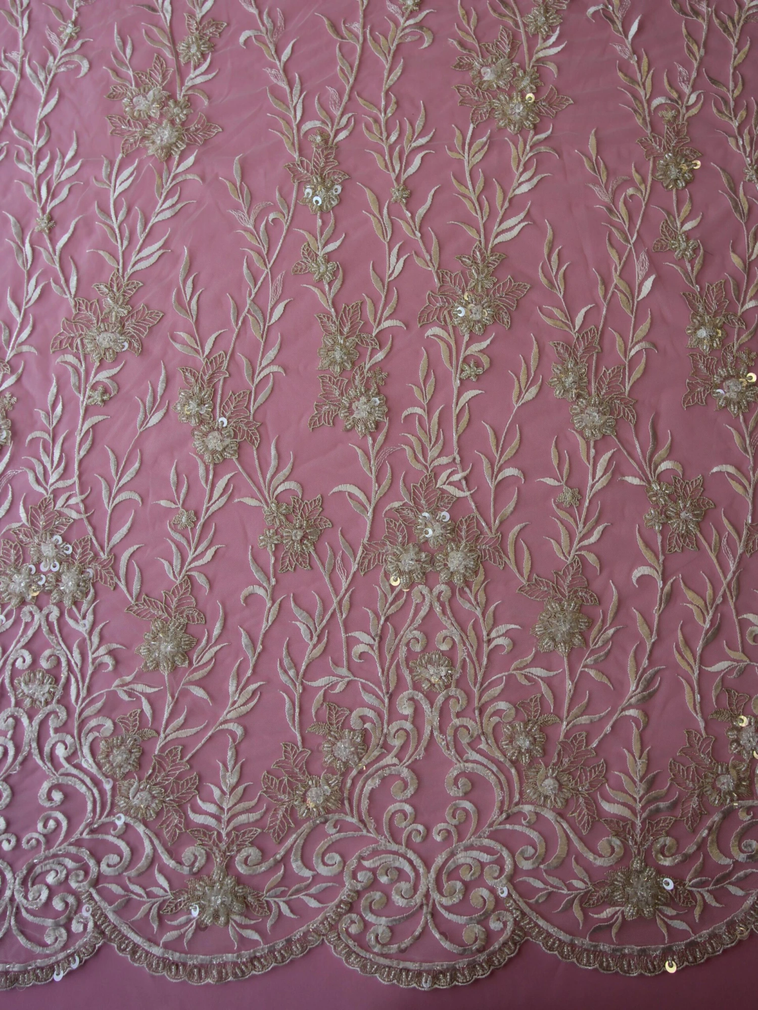 Ivory Embroidered Lace - Heart 7 Ivory Embroidered Lace - Heart - Image 5